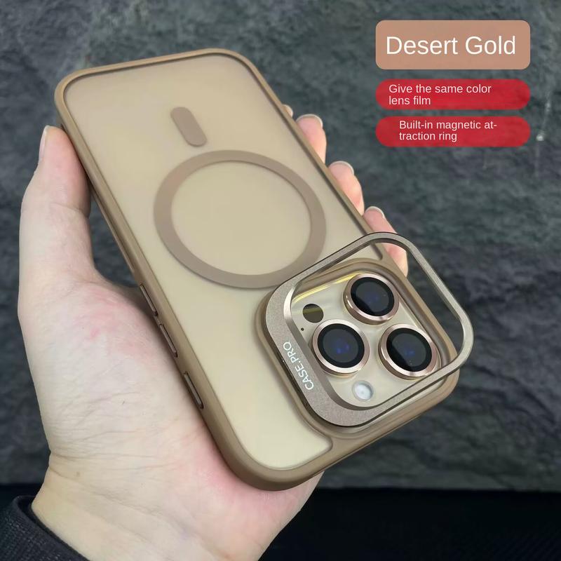 Product Introduction of Lens Holder Compatible with iPhone 16 Pro Max Phone Case Hollow Heat Dissipation Apple 15 Matte Magnetic Suction 14 Hard Cover 26