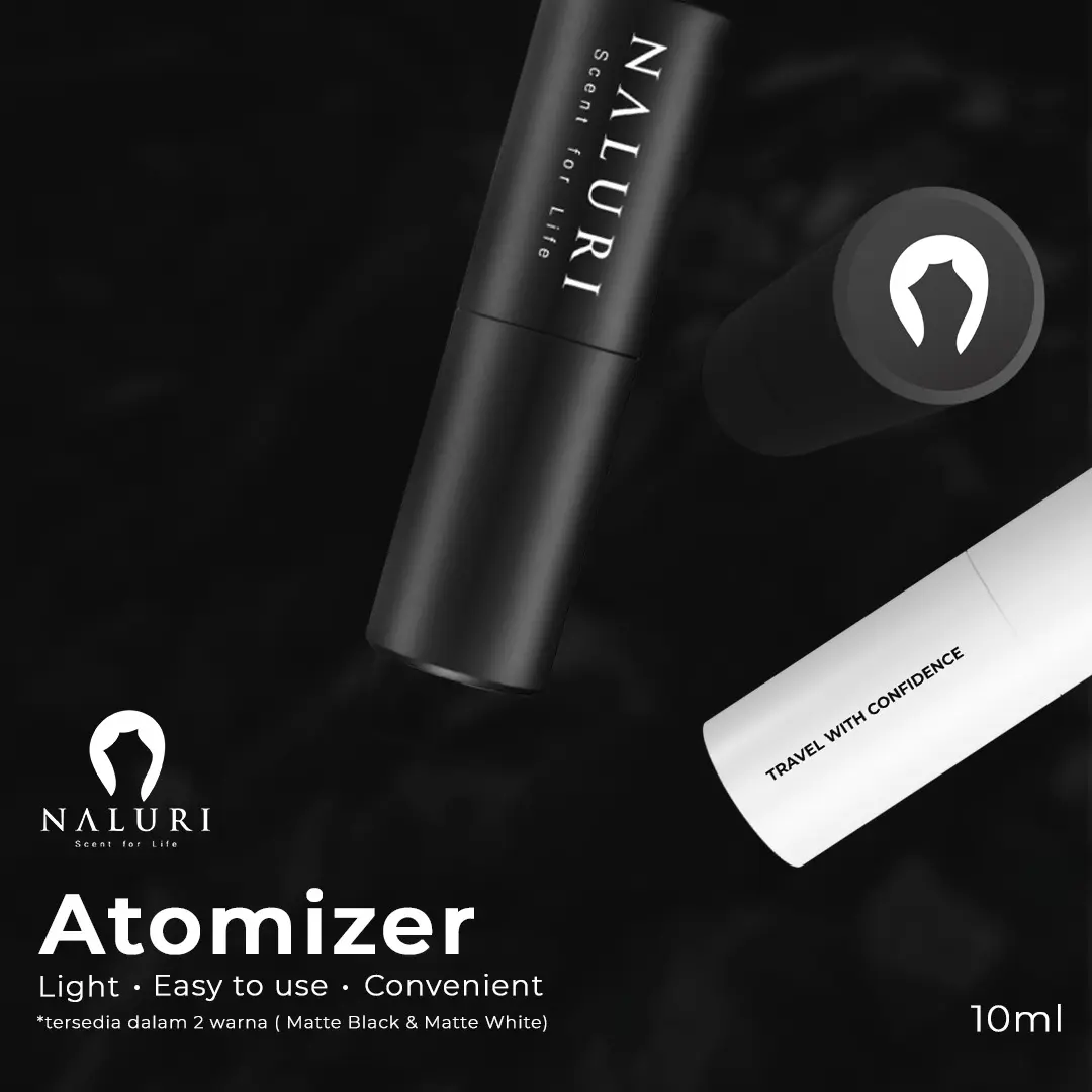 Botol Twist and Spray - Travel Size Refillable Parfum Putar Kaca Merah