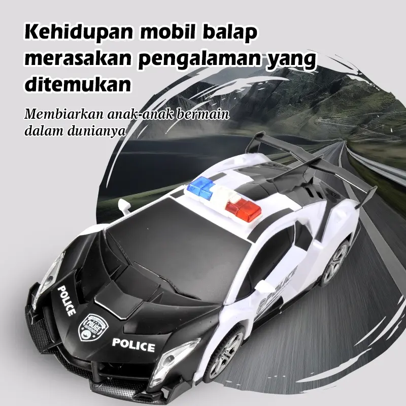 Mainan Mobil Remote Control Transformasi Robot, Rechargeable - Hadiah Ulang Tahun Anak Laki-Laki Toys mobile rc  bus  remote  control 3