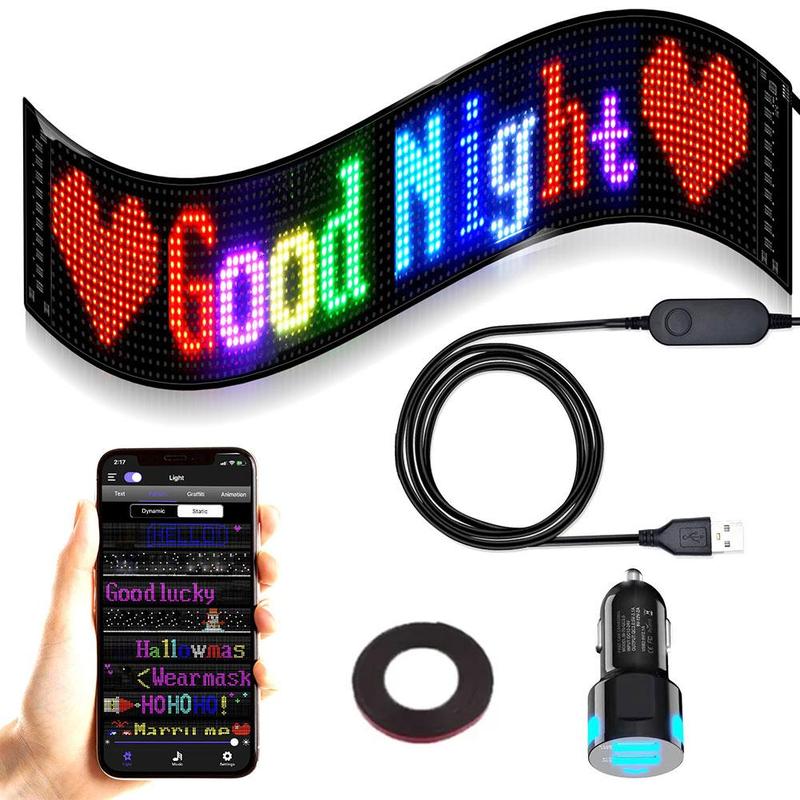 Product Introduction of Car LED Sign Bluetooth APP Control LED Message Scrolling Display Board F 12