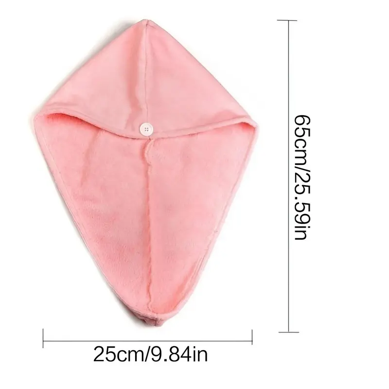 Coral Fleece Hair Drying Towel Wrap, Reusable Hair Turban Wrap, Soft Absorbent Quick Drying Hair Towel Wrap for Women & Girls 1