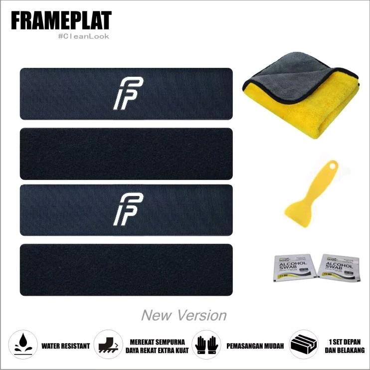 Frame Plate Dudukan Plat Nomor Mobil Clean Look - Varian Half Set - Microfiber 3