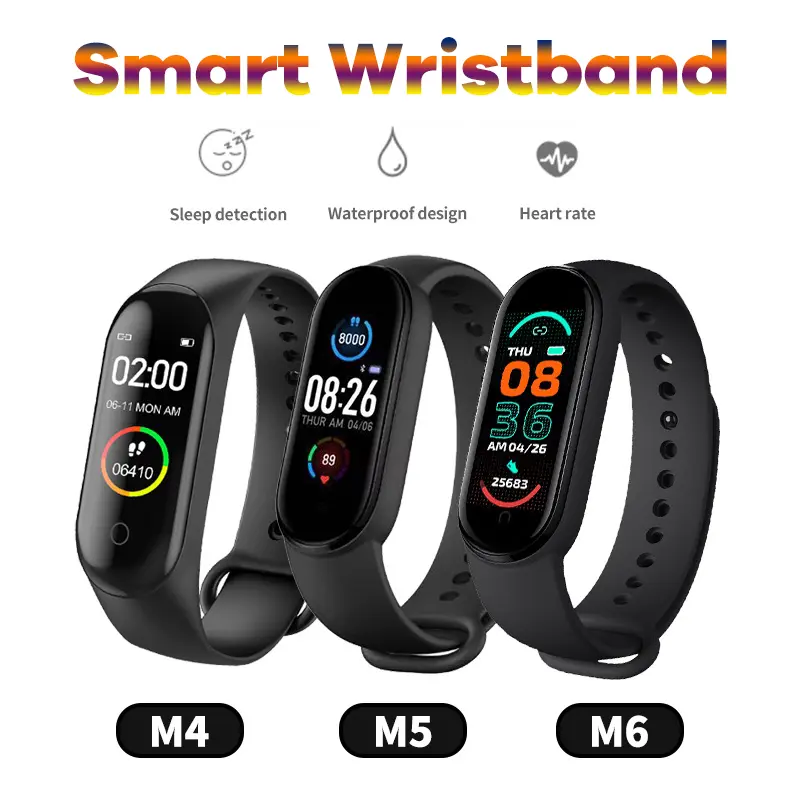 [เก็บเงินปลายทาง] M4/M5/M6 Waterproof Smart Band Watch นาฬิกาวัดหัวใจ นาฬิกาออกกำลังกาย สายรัดข้อมืออัจฉริยะ นาฬิกาวัดชีพจร