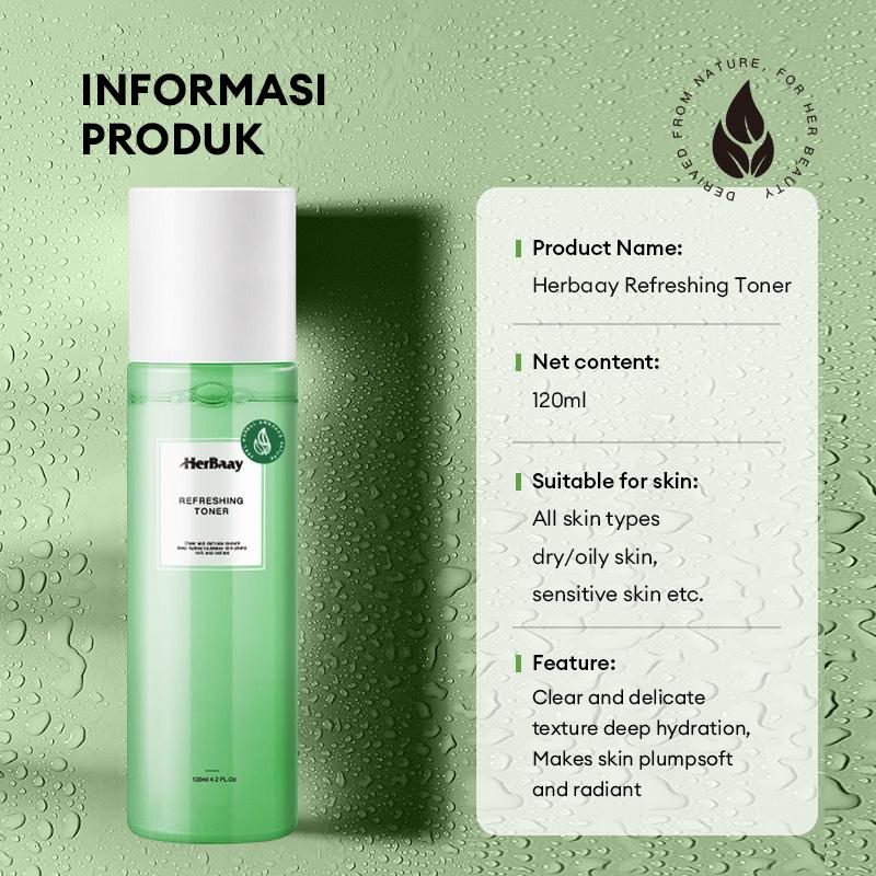【BPOM】【COD】【READY STOCK】 HerBaay Lightening Toner 120ml - Hydrating Face Toner dengan Formula pH Balance - Soothing Toner Skin Barrier Repair 8