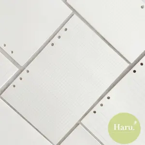 Kertas Loose Leaf 6 Lubang Ukuran A5 A6 A7 Refill Kertas Binder 6 Rings Grid Blank Dotted Paper