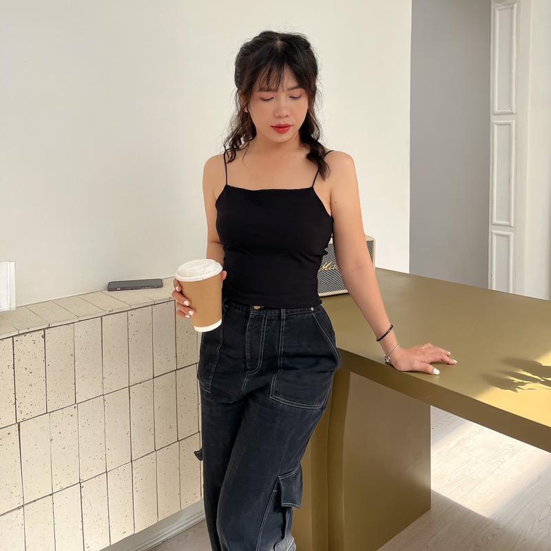 XẢ HÀNG - Áo 2 dây nữ dáng ôm nhiều màu cotton 4 chiều phiên bản 2 lớp bigsize – MiaVN Cotton