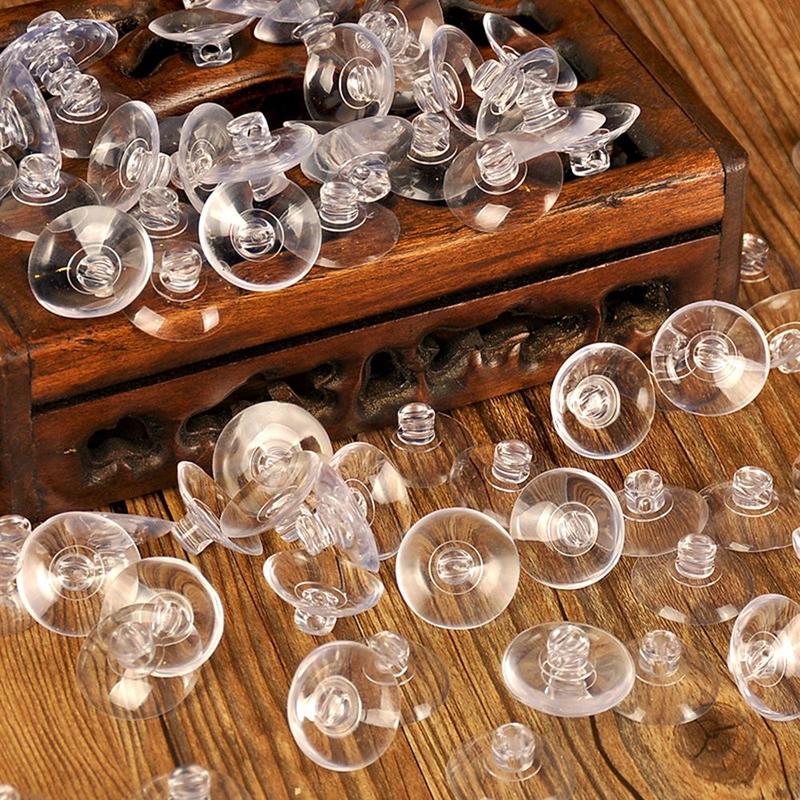 Miếng Hút Cao Su Cho Gia Đình, 25 Miếng, Cốc Hút, Móc Nhựa Trong Suốt, Mới 0