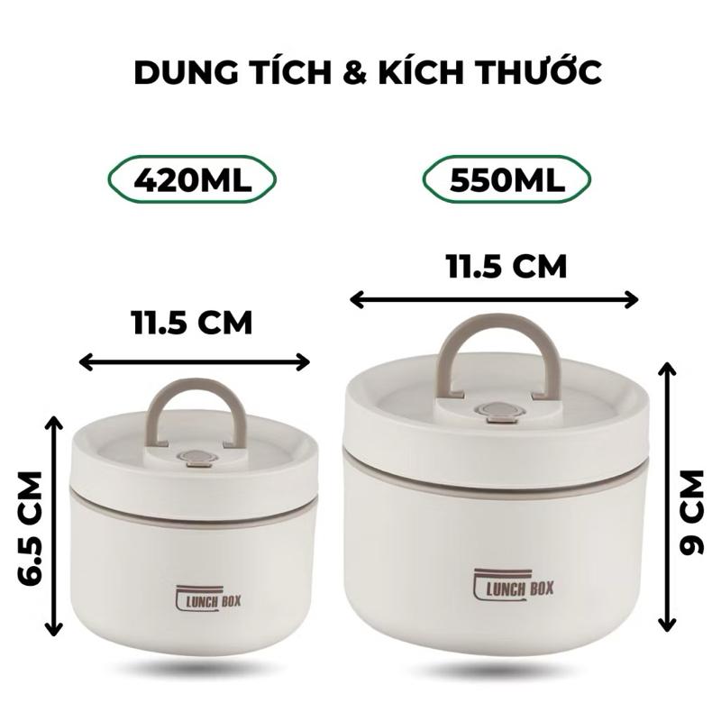 Hộp Cơm Giữ Nhiệt Văn Phòng 3 Tầng Inox 304 Cách Nhiệt 3-4 Giờ 8