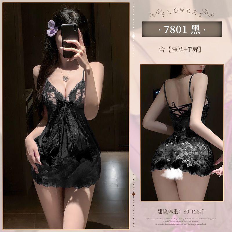 Váy Ngủ Trượt Lưới khoét Đồ Lót Gợi Cảm, Màu Tím, Đồ Ngủ Ren Gợi Cảm, Dễ Thương Và Đẹp Mắt, Thích Hợp Cho Vợ Trẻ Và Đẹp, Thích Hợp Để Cám Dỗ 7