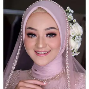 Slayer veil pengantin veil hijab pengantin selendang pengantin