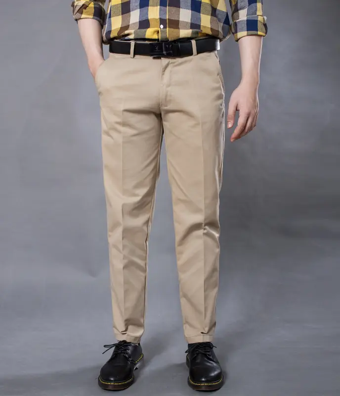Quần dài nam kaki TRUNG NIÊN form ống suông Menswear Nhung Cotton Có Túi Ong ( QDTN15 ) 3