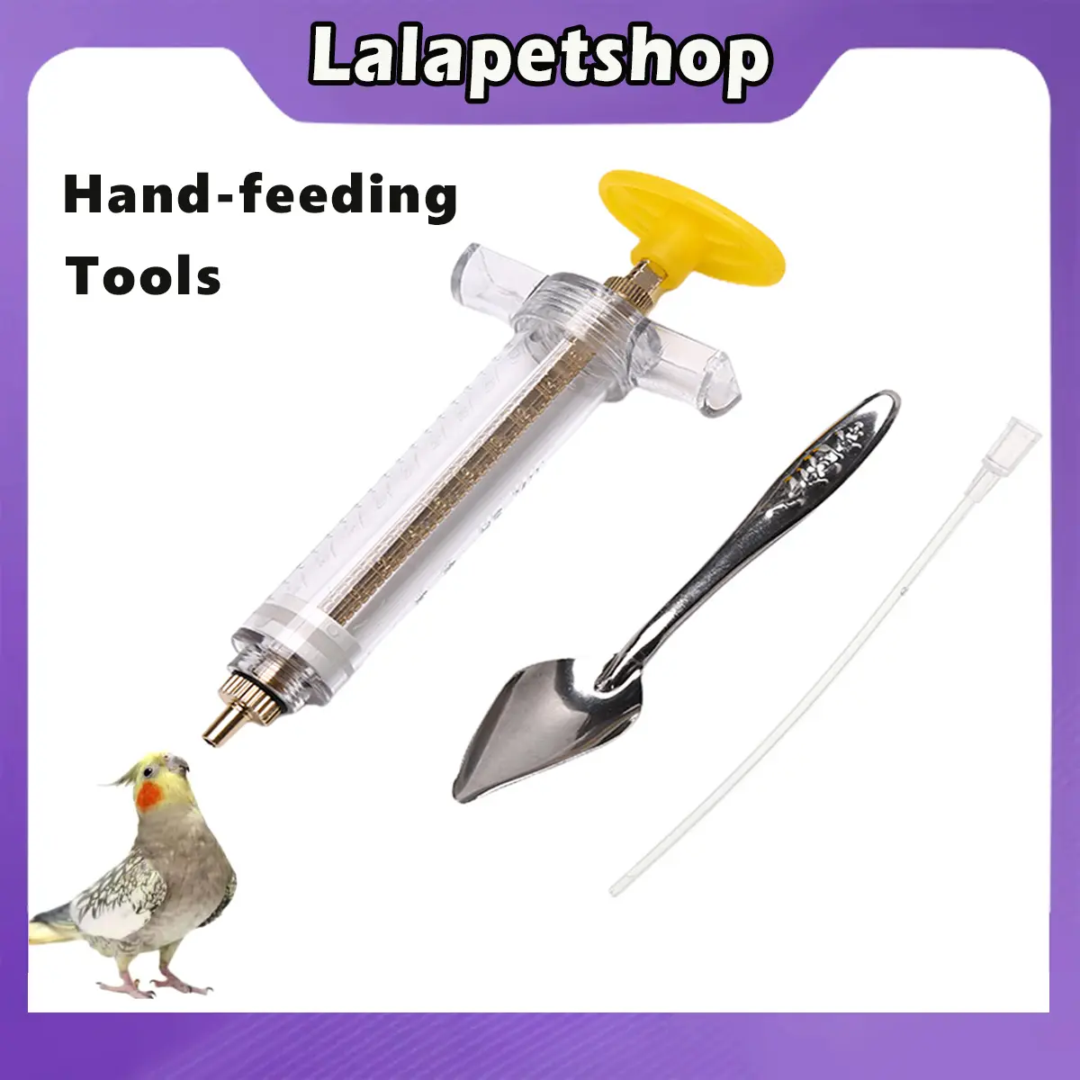 10/30/50/100 ML Bird Hand-feeding Tools Heavy Duty with Hose for Cockateils Lovebirds Parrot pig