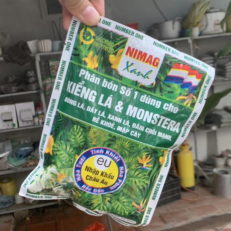 500gr Phân bón số 1 dùng cho kiểng lá và Monstera giúp cây bóng lá dày lá xanh lá đâm chồi mạnh rễ khỏe mập cây.