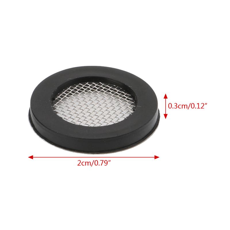 20 Pieces Stainless Steel Filter Screen Rubber Seal Ring Washer Filter Gasket 7