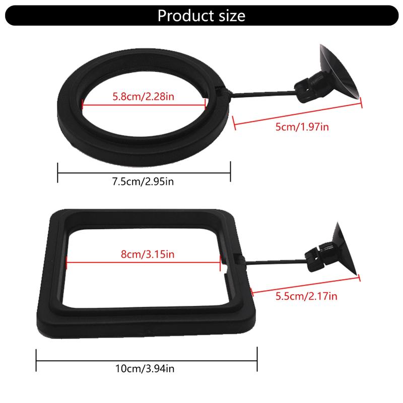 Yica 2pcs Fish Tanks Feeding Rings Small Fishes Feeders Rings Circle Buoyance Fish Feeders for Easy Installation And Cleaning 2