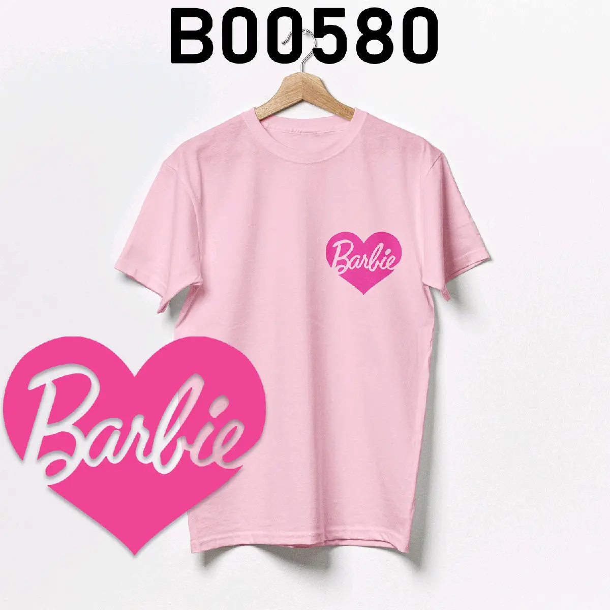B00580 BARBIE T SHIRT WOMEN MEN COTTON TOP SHORT SLEEVE CREW NECK CASUAL STREETWEAR SUMMER GRAPHIC TSHIRT UNISEX BAJU DEWASA Kain Cotton Lengan