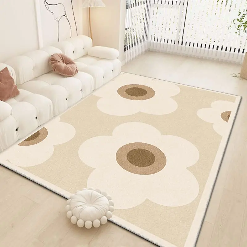 Light Luxury Living Room Carpet Large Area Full Bed Bedroom Bedside Blanket Absorb Water Can Wipe Dirt-Res
