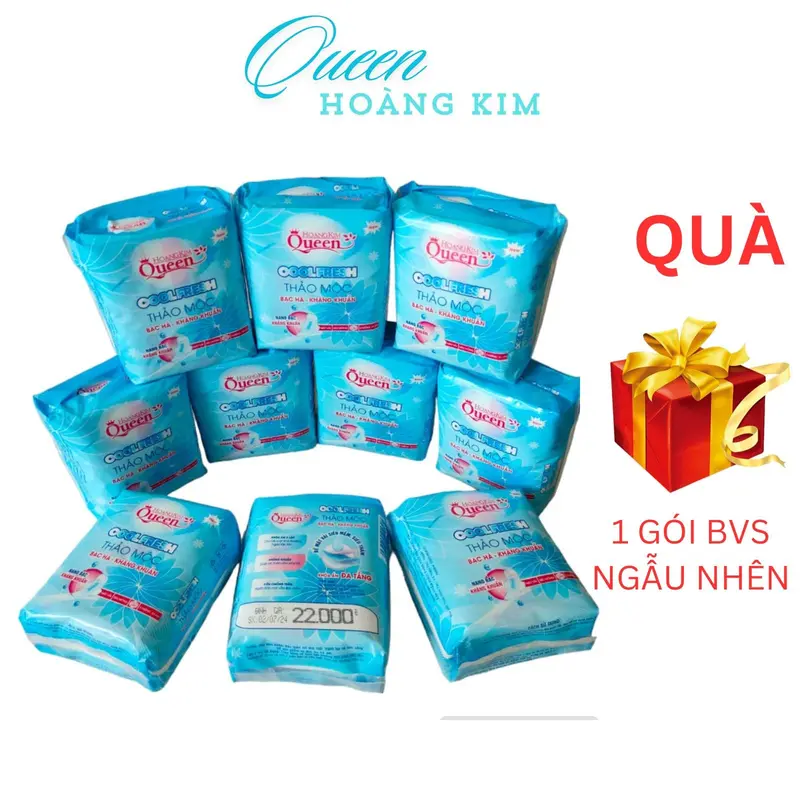 [ 10 Gói Tặng 2 ] Băng Vệ Sinh The Mát Thảo Mộc Cực The Mát Dùng Ngày NhiềuGói 8 Miếng Bề mặt Bông 5