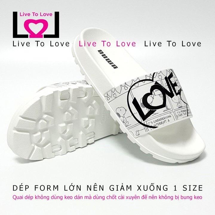 Dép quai ngang chữ love nam nữ( dép này fom rộng vui lòng giảm xuống 1size ạ) được kiểm tra và thử hàng trước khi thanh toán