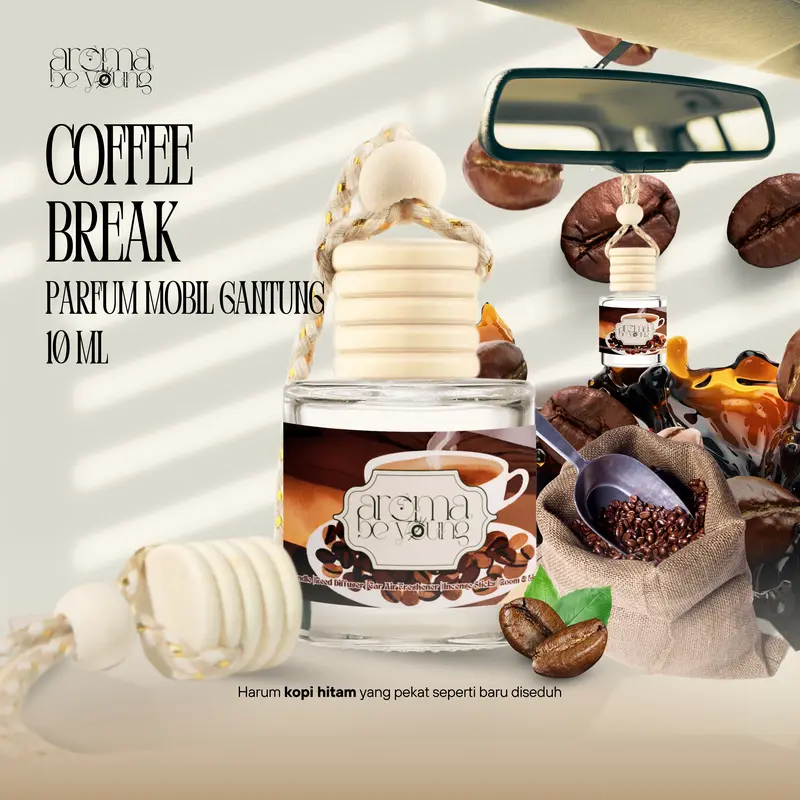 Coffee Break Parfum Mobil dan Ruangan Mewah Premium Aroma Terapi Car Scented Air Freshener Pengharum Mobil Anti Mabuk Mual Car Diffuser Car Fragrance Aromatic Aromatherapy Pewangi Ruangan Wangi Tahan Lama Rasa Kopi Bali Kopi Hitam Black Coffee 1