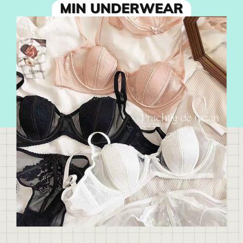 398 Áo Ngực Nữ, Áo Lót Nữ Ren Có Gọng Mút Mỏng Sexy Mềm Thoải Mái Min Underwear Bra