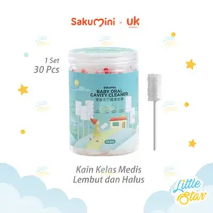 Sakumini Baby Oral Cavity Cleaner Alat Pembersih Lidah Gigi Mulut Bayi Gauze Sticker Finger Brush