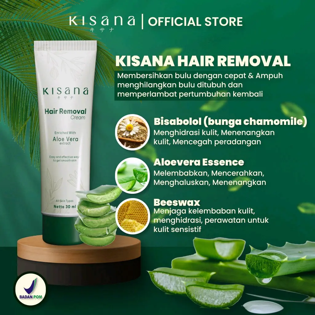 KISANA HAIR REMOVEL ALOE VERA PERONTOK BULU
