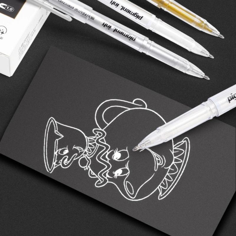 Bút nhũ lấp lánh viết thiệp Baoke B89, bút kim tuyến nhiều màu nổi bật, viết ngòi 1mm mực gel nước nhũ