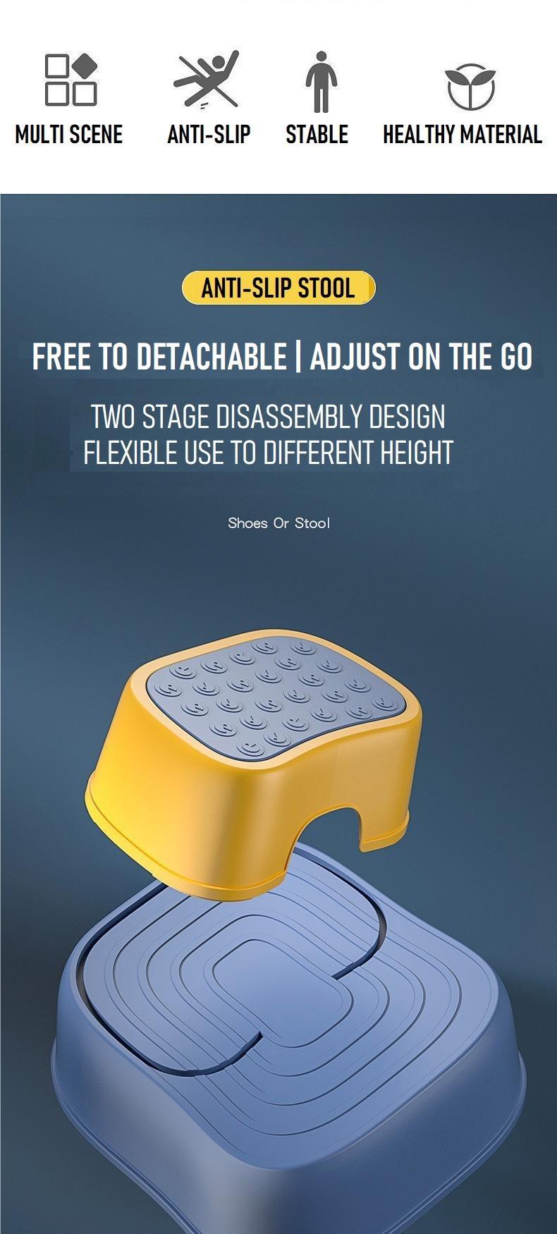 Product Introduction of Toddler Kid Children Step Stool Ladder Toilet Bathroom Foldable  2 Tier Step Board Potty Training 39