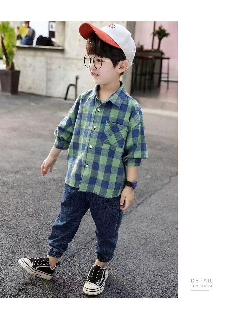 Product Introduction of Áo Sơ Mi Kẻ Sọc Cho Bé Trai, Áo Sơ Mi Dài Tay Mùa Xuân Và Mùa Thu Mới 2024, Cho Trẻ Em Lớn Hơn, Cotton Nguyên Chất, Thời Trang Thường Ngày Áo Khoác Hợp Xu hướng, Được 1535 Đánh Giá Tích Cực 8