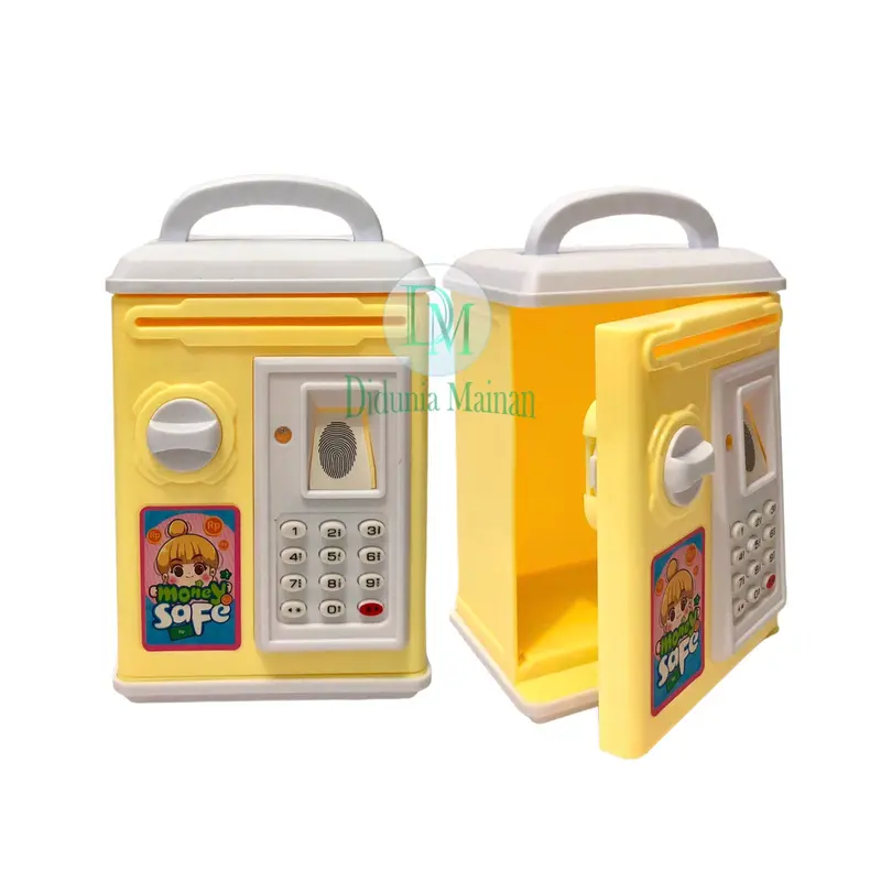 Mainan Edukasi Anak Cowok Cewek Toys Money Safe Mini Celengan ATM Brankas Musik Set hadiah 1