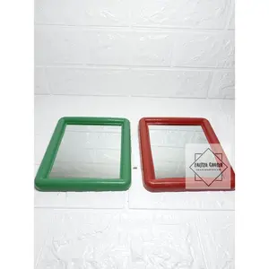 kaca peni kotak 15x20cm ada penyangga seperti bingkai