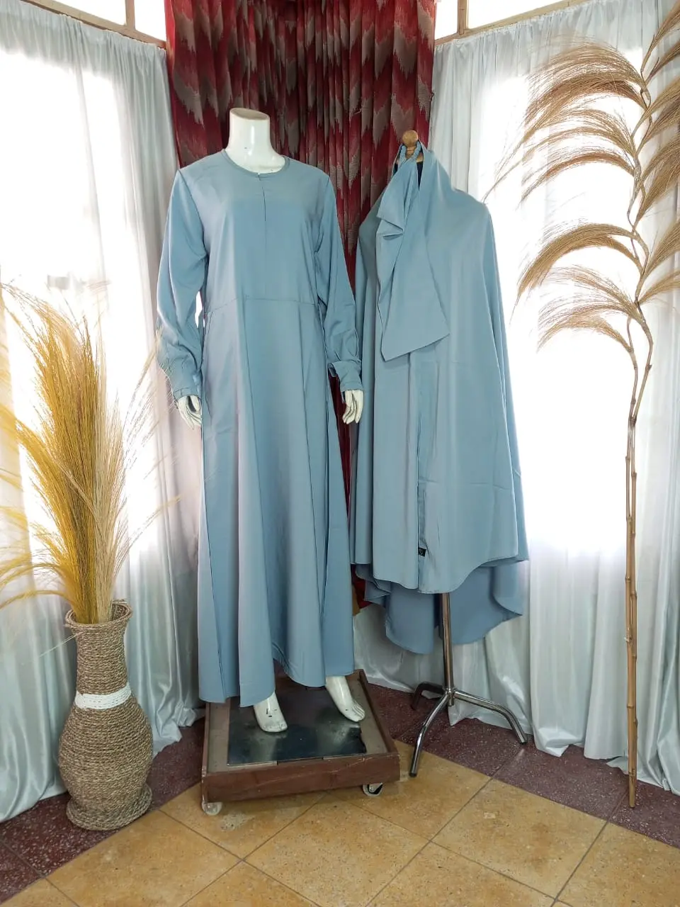 Gamis Set Aisyah free cadar/ Syari Dewasa Lembut