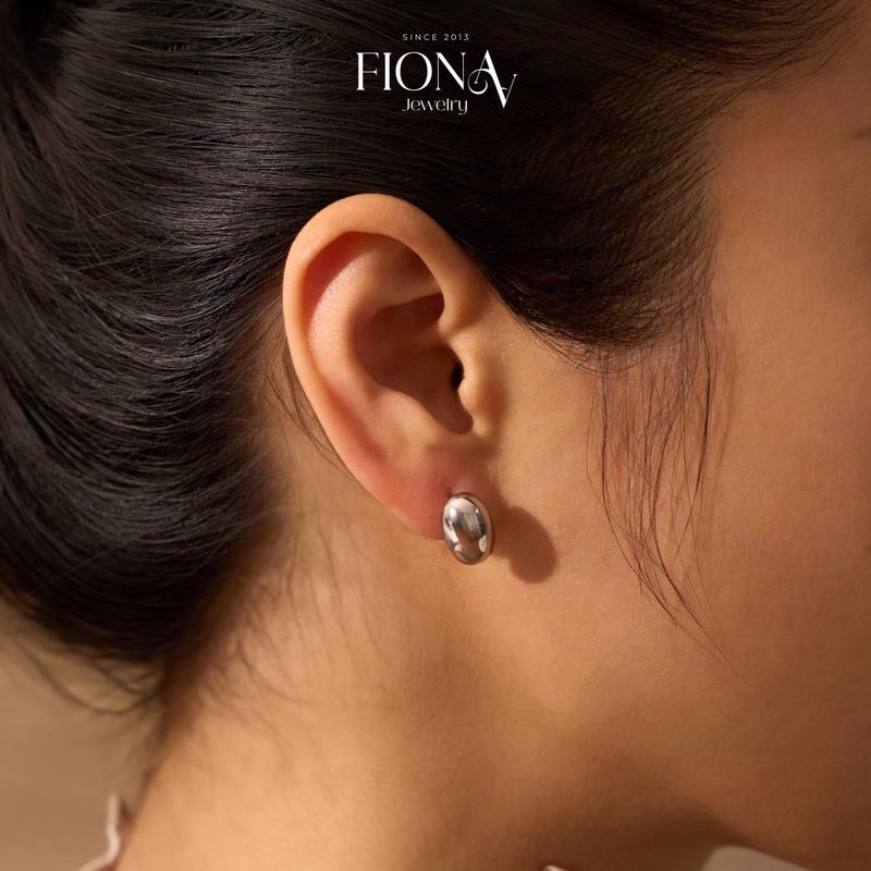 Khuyên tai nữ Beany đơn giản đeo hàng ngày Fionaa Titan Premium 0
