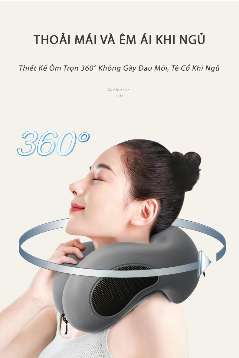 Product Introduction of Cosseal Gối Cổ Văn Phòng Chữ U, Kê Cổ Cao Su Non Công Thái Học Chống Đau Mõi Vai Gáy, Tựa Cổ Đi Máy Bay, Ô Tô, Du Lịch 7