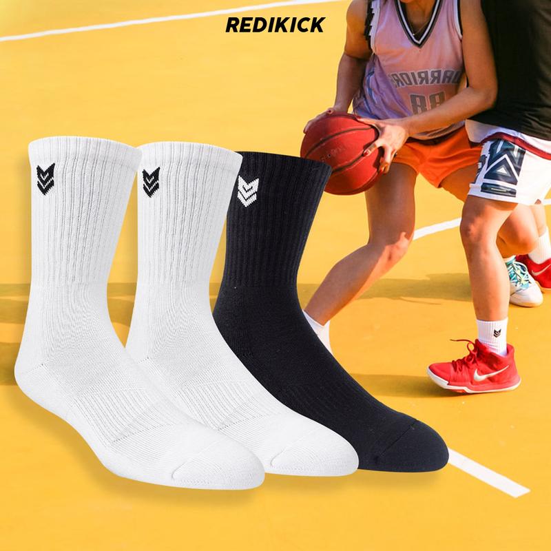 Tất Thể thao Redikick R365 Training Cushion Cotton Cổ cao Có đệm Chống hôi chân vớ Chơi Bóng Rổ, Pickleball, Tennis, Bóng Đá, Chạy Bộ, Tập Gym, Sport Nam