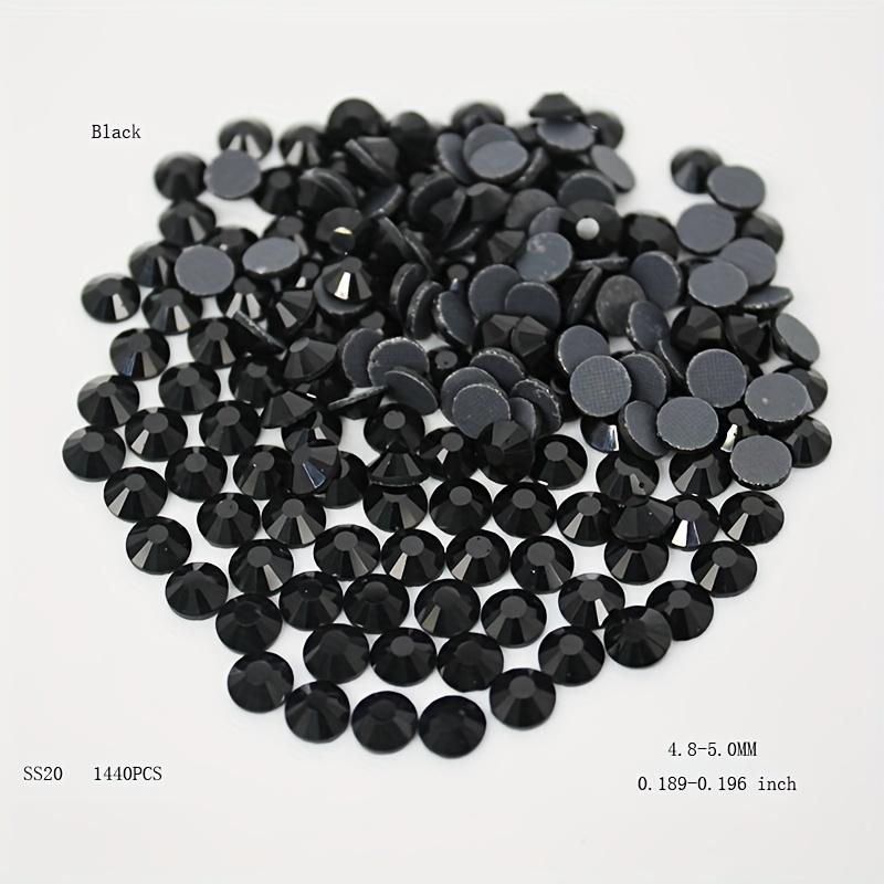 288/1440pcs Black Crystal Hot-fix Rhinestones Perfect For DIY Crafting, Sparkling Decoration For Rhinestone Jewelry Making Dresses And Accessories 4