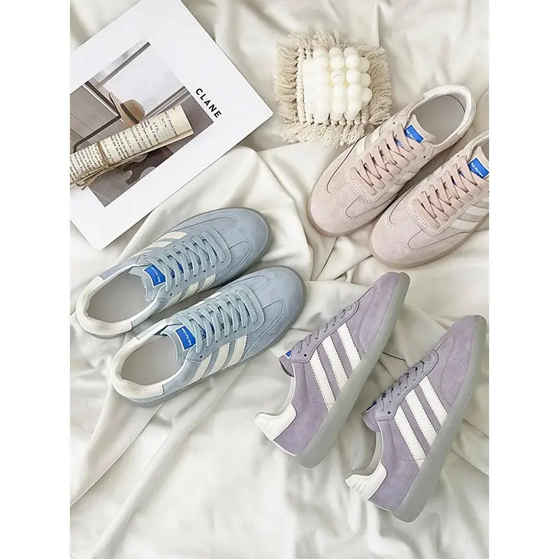 Giày Tập Luyện Đức, Mát Xa Bạc Hà ~ Gazelle Cặp Đôi, Giày Thể Thao Thường Ngày Đế Bằng Mùa Hè Cho Nữ, Cortez Khối Màu Cổ Điển Shoes Sneaker