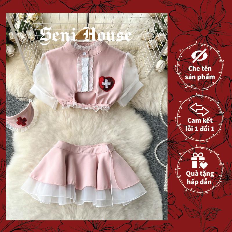  A111 Set váy cosplay y tá sexy quyến rũ 