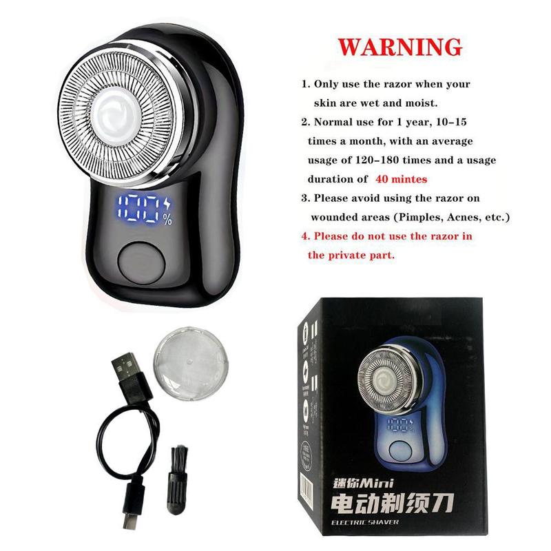 Portable Comfort Mini USB Rechargeable Shaver, Electric Beard Razor for Men, Wet & Dry Shaver for Home, Office, Car, Business Travel, Beard Care Machine, Sharp Electric Shaver, New Year Gifts, Valentine's Day Gift for Men, Shaver for Men, Shaving Products 9