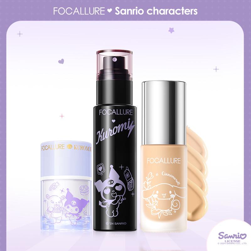 【Voucher 40%OFF Focallure X Sanrio Combo 3 Món Focallure Xịt Khóa Hỗ Trợ Cố Định Lớp Trang Điểm + Kem Nền Mịn Lì Hỗ Trợ Che Phủ Khuyết Điểm + Son Dưỡng Dạng Thạch Hộ Trợ Cho Môi Mềm Mịn Phù Hợp Makeup Hằng Ngày
