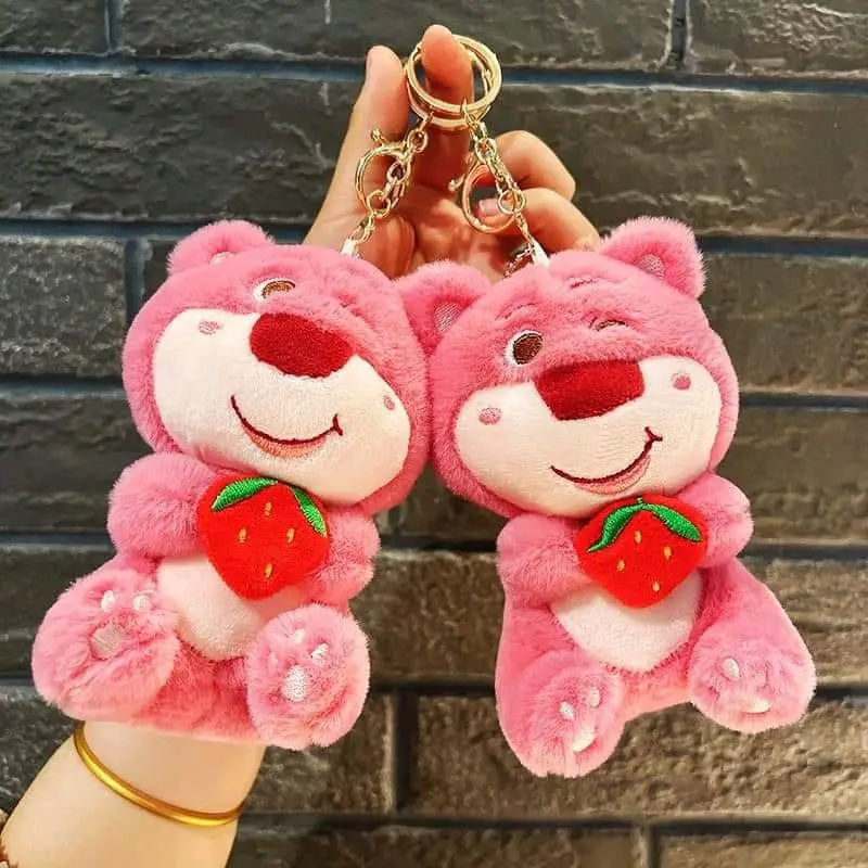 Móc Khoá Gấu Dâu Dễ Thương - Gấu Ôm Dâu
