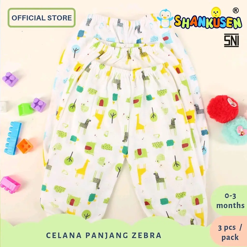 Shankusen Celana Panjang Bayi Shankusen 3Pcs
