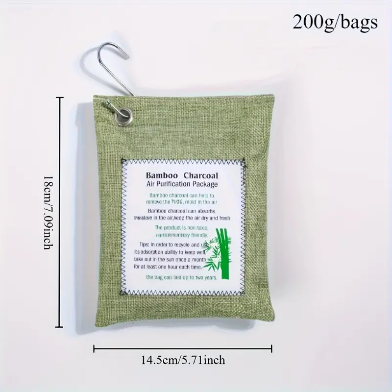 800G (20.6Oz) of 4 Different Colored Bamboo Charcoal Air Purifying Packs, Reusable, Suitable for Home Rooms, Car Interiors, Wardrobe And Shoe Cabinets 8