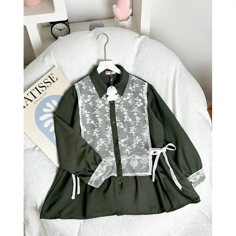 PREKTUS - ZFS BLOUSE HARUKA KOMBINASI BRUKAT TOP KEKINIAN / SOLYA BLOUSE / MAYRA BLOUSE JUMBO SALUR MIX BROKAT VIRALL