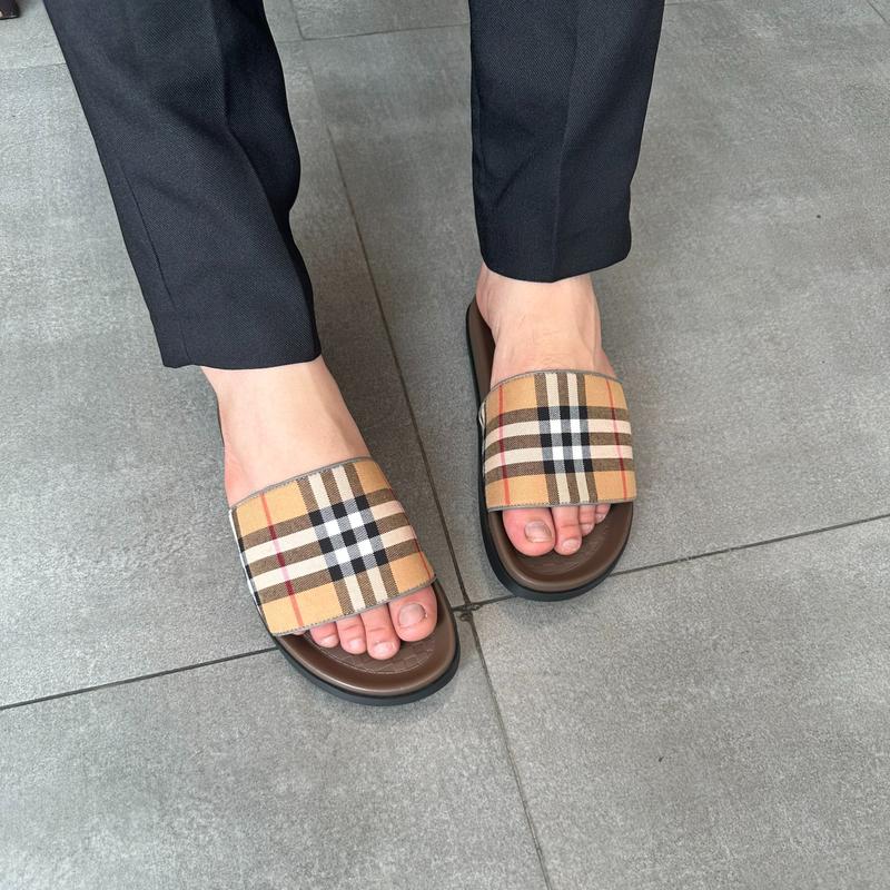 Dép nam BBR loại 1 quai ngang bản đẹp, vải bò Đế cao su lót da [Có Khâu Quai] - Win Man Slipper Đồng