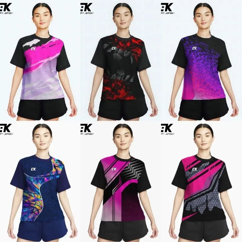 Baju Setelan Olahraga Senam wanita Training Wanita Termurah Kaos Olahraga Wanita Jumbo Baju Voli Wanita Baju Badminton Cewek Celana Pakaian Sport SIZE M L XL XXL