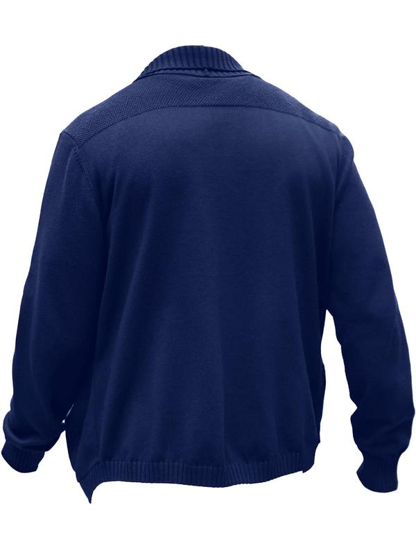 Men's Solid Pocket Shawl Collar Cardigan, Loose Casual Cozy Long Sleeve Open Front Knitwear for Spring & Fall, Fashion Men's Knit Clothing for Daily Wear, Men's Clothing, Menswear 8