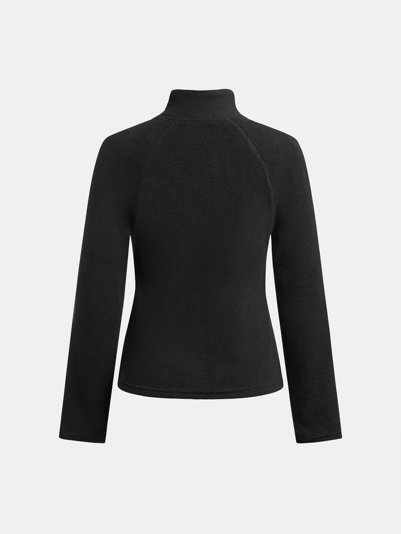 Product Introduction of YOZY Women's Solid Zip Up Raglan Sleeve Coats, Casual Long Sleeve Stand Collar Outerwear for Fall & Winter, Ladies Clothes for Daily Wear 10