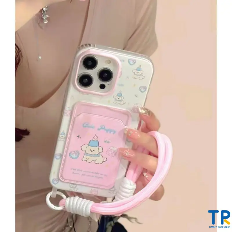 Ốp Lưng Cho IPhone 15 13 16 11 12 14 Pro Max 7Plus XR 8 6s 16 7 14 15 Plus X XS Max SE 2022 Vòng đeo tay thẻ đánh bạc cho chó con chó con hoạt hình 3